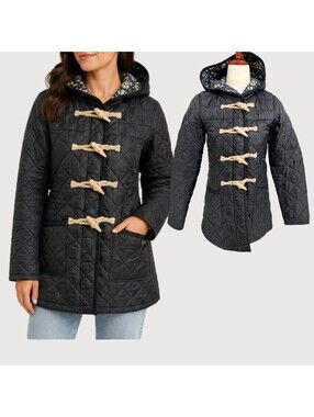 Lavenham Sherwood Quilted Duffle Toggle Hooded Coat 36